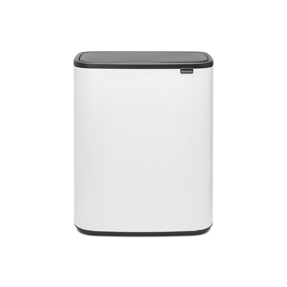 Brabantia Bo Touch Bin - 60 liter - Rechthoekig - Zwart/Wit