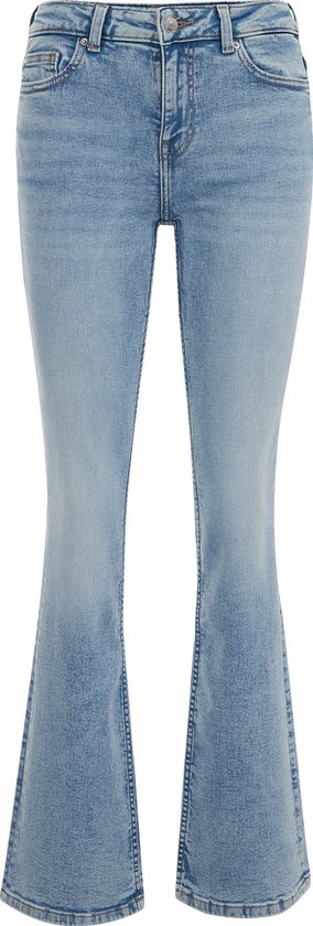 WE Fashion Dames mid rise bootcut jeans met stretch