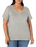 Amazon Essentials Dames T-shirt met korte mouwen en V-hals