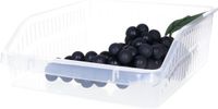 B-home Koelkast/keuken organiser open mand - transparant - kunststof - 30 x 25 x 9 cm