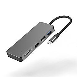 XLayer HUB GRIJS XLAYER TYPE USB-C 3.0 7-IN-1