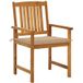 Maison Exclusive - Chaises de jardin avec coussins, lot de 8, bois d'acacia massif