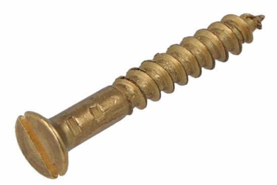 Hoenderdaal Fasteners Hoenderdaal Houtschroef Messing Blank Lenskop Schroefgleuf 3.5x40mm (200 stuks)