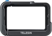 Telesin Ultra Light Metal Cage voor DJI Osmo Action 4/3 - Met Cold Shoe & Magnetische Bevestiging - Lichtgewicht 26g - Aluminium - Blauw