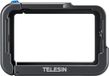 Telesin Ultra Light Metal Cage voor DJI Osmo Action 4/3 - Met Cold Shoe & Magnetische Bevestiging - Lichtgewicht 26g - Aluminium - Blauw