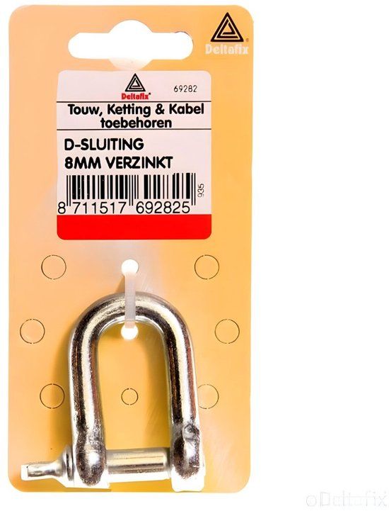 Deltafix D-Sluiting Verzinkt 8 Mm 1 St.