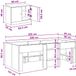 vidaXL Cadre de lit mezzanine avec armoire 3 pièces gris sonoma bois composite