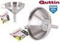 Quttin Trechter met filter 12cm RVS zilver