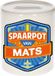 Bellatio Decorations Kinder spaarpot met naam - Mats - keramiek - met dop - wit