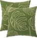 vidaXL - Kussensloop - 2 stuks - HEERLEN - Bladontwerp - 40 x 40 cm - Polyester