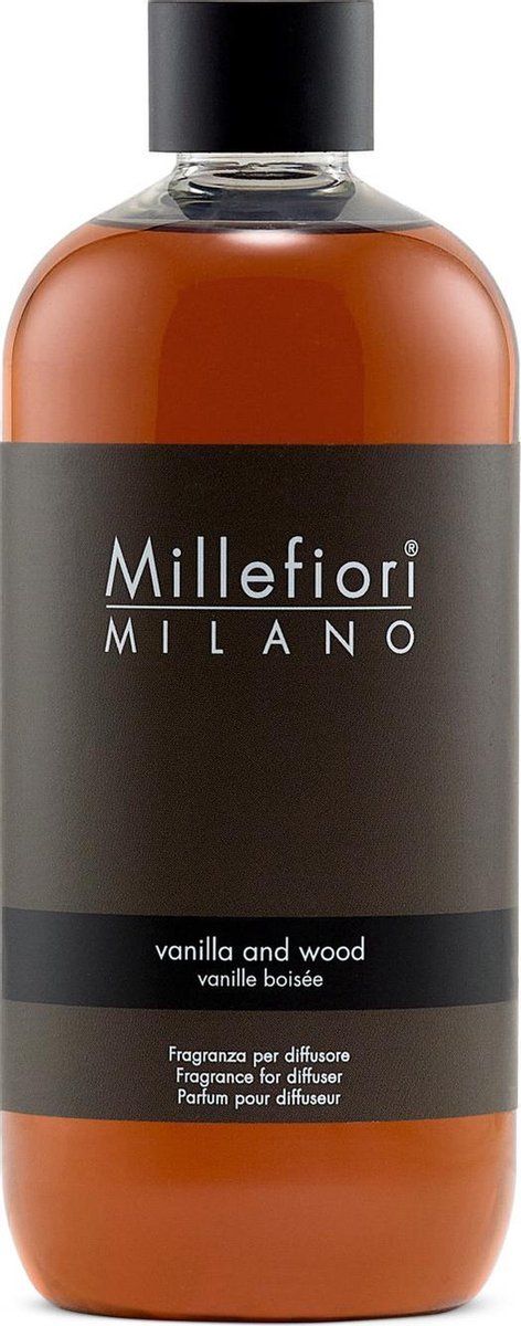 Millefiori Navulling voor Geurstokjes 500 ml - Vanilla & Wood