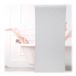 Merkloos Relaxdays douche rolgordijn - semi-transparant - 120 x 240 cm - waterafstotend - badkuip en douche - plafond - wit