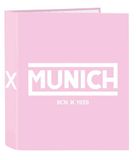 Safta München Roze, ringband met 4 ringen, 27 x 6 x 33 cm, Roze