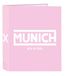 Safta München Roze, ringband met 4 ringen, 27 x 6 x 33 cm, Roze