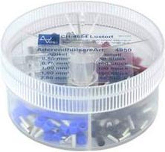 Vogt Verbindungstechnik Assortiment adereindhulzen 0.5 mm², 0.75 mm², 1 mm², 1.5 mm², 2.5 mm² Deels geïso