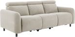 Notio Living Skaane 3-zitsbank met 2 elektrische relaxfuncties in crèmekleurig corduroy