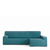 Eysa Bi-elastische bankhoes voor chaise longue, met lange arm aan de rechterkant, kleur smaragdgroen, harlem-design