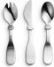 Elodie Baby couverts - mes, vork en lepel - Kinderbestek set - Zilver