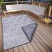 Hanse Home Pangli Outdoor tapijt, weerbestendig, omkeerbaar, Scandinavische stijl, boho, waterdicht, effen, geometrisch, 3D-effect, voor tuin, balkon, terras, woonkamer, zilver, 160 x 230 cm