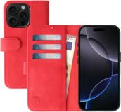 Rosso Element Apple iPhone 16 Pro Hoesje Book Case Wallet Rood
