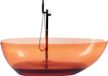 Beliani BLANCARENA - Vrijstaande ovale badkuip - 169x78x53 cm - Rood - 320L
