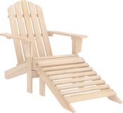 vidaXL Adirondack Tuinstoel met Voetenbank Massief Vurenhout