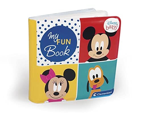 Clementoni Disney Baby My Fun Bookboek, 6 maanden, waterdicht, ideaal voor badkamer, 100% machinewasbaar, meerkleurig, middelgroot, 17720