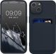 kwmobile Apple iPhone 14 hoesje met pasjeshouder - TPU case - donkerblauw