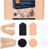 Florence Cadeaulabels - 300 Labels - Wit, Kraft & Zwart