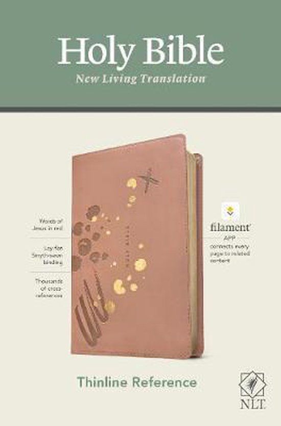 NLT Thinline Reference Bible, Filament Enabled Edition - Brushed Pink Leatherlike