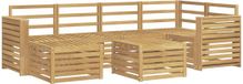 vidaXL - Buiten - bank - set - 7 - st - Wit - Polyester
