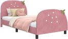 vidaXL Cadre de lit avec tête de lit Rose Velours 80 x 200 cm