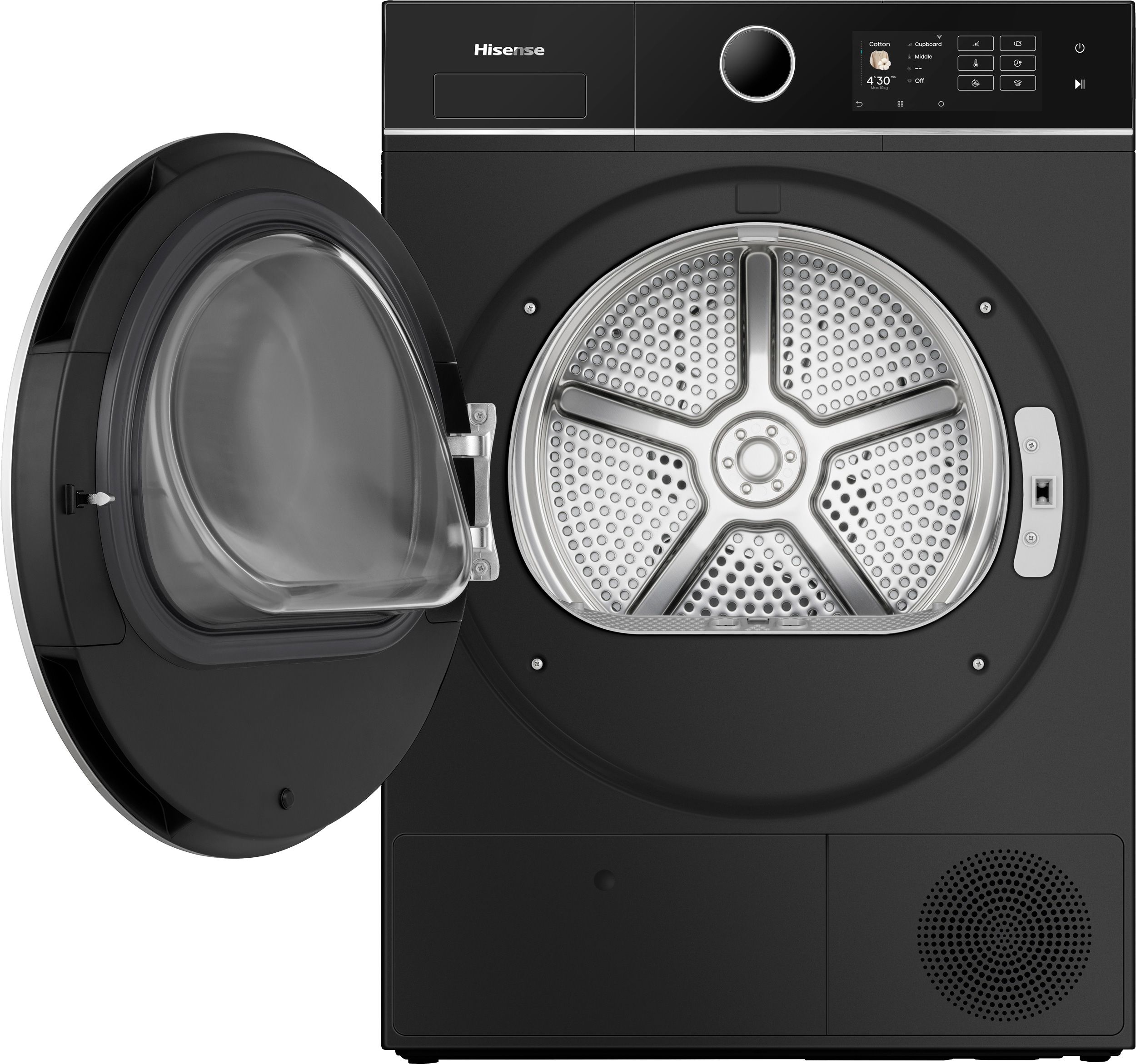 Hisense DH5I104BBAB 10 kg Heat Pump Dryer - Black, Freestanding, A-Class