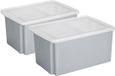 Sunware Opslagboxen Set - 2x Stuks - 51 Liter - Grijs