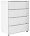 Armoires 80 x 48 x 105 cm Bois traité Laqué blanc brillant