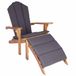 vidaXL Adirondack-tuinstoel met voetensteun Naturel Massief Teakhout