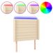 VidaXL Hoofdbord met LED-strip Crème Polyester, Hout 830 mm x 160 mm x 1180 mm - 1280 mm