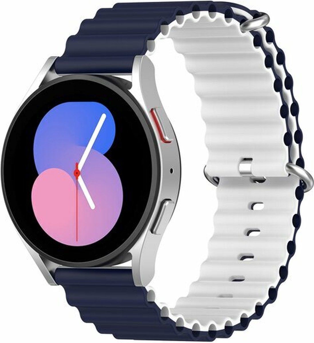 By Qubix Qubix Garmin Approach S12 / S40 / S42 - Ocean Style bandje - Donkerblauw / wit