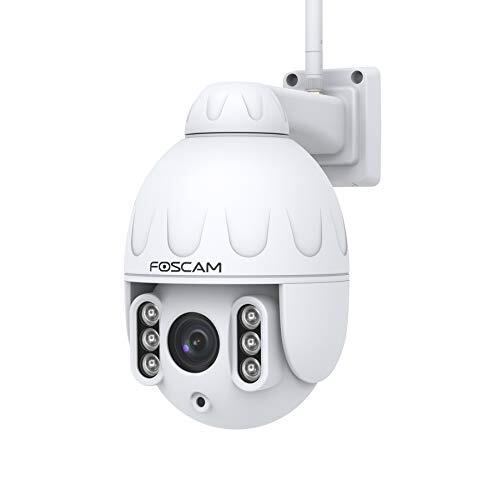 Foscam SD4 4 MP dual-band WLAN PTZ Dome bewakingscamera met 4-voudige optische zoom en nachtzicht tot 50 meter, detectie van personen, bewegingen en geluiden