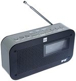 Dual 74872 DAB 71 Draagbare digitale radio (FM/DAB+ tuner, zendergeheugenfunctie, LCD-display, voeding of batterijvoeding) zwart