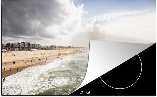 KitchenYeah® Inductie beschermer 77x51 cm - Zee - Zon - Nederland - Inductiebeschermer