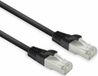 ACT FB8125 LSZH U/FTP CAT8 Datacenter Slimline Patchkabel Snagless | RJ45-connectoren | Zwart | 25 cm