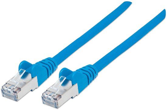 Intellinet - 350754 - netwerkkabel - 2 m - Cat6a - S/FTP (S-STP) - Blauw