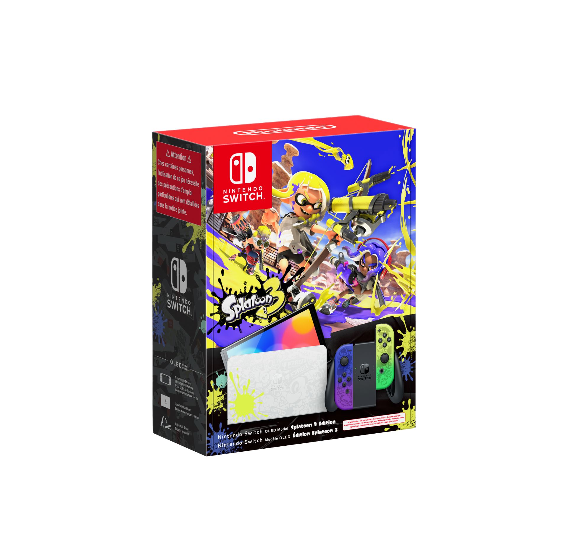 Nintendo Switch OLED Splatoon 3 Edition - Draagbare Game Console - 7" - 64GB - Meerkleurig