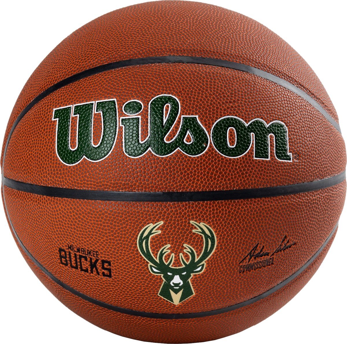 Wilson Team Alliance Milwaukee Bucks Ball WTB3100XBMIL, Unisex, Bruin, basketbal, maat: 7