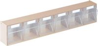 Lockweiler transparant magazijn H 113 x B 600 x D 91 mm wit