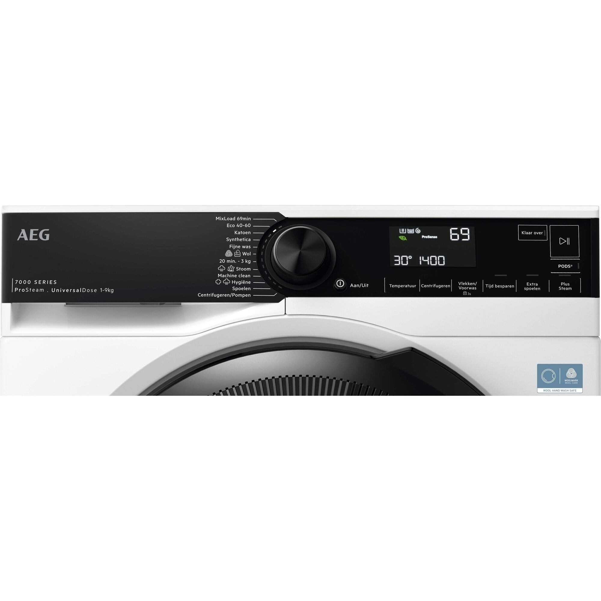 AEG Lr7694eud4 7000 Serie Prosteam - 74 Db Wasmachine (9 Kg 1400 Rpm A)