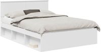 vidaXL Bedframe met hoofdeinde Wit 140 x 200 cm Bewerkt hout