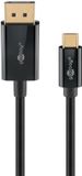 Goobay USB-C naar DisplayPort kabel - 4K 60Hz - 3 meter - Zwart