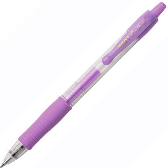 Pilot G-2 Gel Ink Pastel Violet Rollerball Pen - Medium Tip